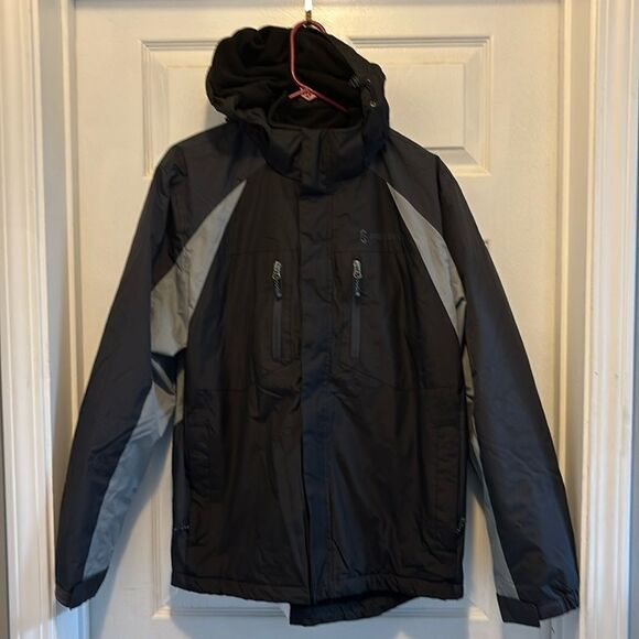 Free Country FCXTREME Snowboard Jacket Mens Outerwear Ski Hike Black Gray - Picture 1 of 12